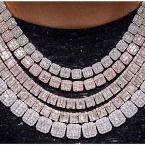 Luxury Vvs Moissanite Diamond Men Hip-hop Cuban Necklace 925 Sterling Silver Cuban Chain Charms for Men Women