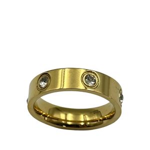 Designer Trendy Carter Same Ring r Six Diamond Set with Titanium Steel High Quality Couple HP8X