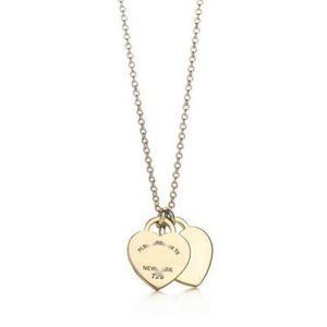 Pendant Necklace Designer Necklace Love Necklace 18k Gold Luxury Jewelry Double Love Necklace Valentine's Day Mother's Day Gift Designer Jewelry Pendant