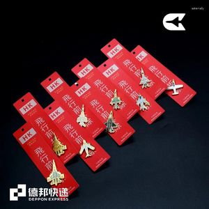 Lagringspåsar HK China Aviation Industry Zhuhai Airshow Shenyang Aircraft Fighter Metal Emamel Badge Commemorative