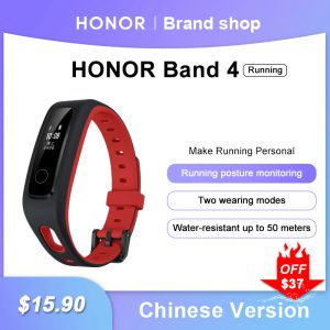 Banda de honra de pulseiras 4 Running Smart Band Sleep Monitorando Smart Tracker 50Atm Natação de fitness Bracelet Honor