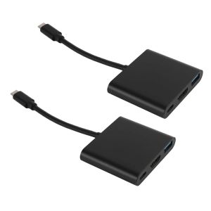 Finders 2x HDMI USB C Hub Adattatore per Nintendo Switch 1080p Tipo C a HDMI Converter Dock Cavo per Nintendo Switch