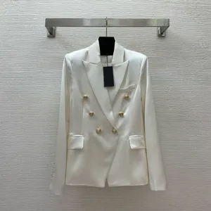 B03M Womens Suits & Blazers Tide High-Quality Retro Fashion designer White Black Series Suit Jacket Lion Double-Breasted Slim