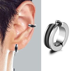Trendige und personalisierte Ohrringe ohne Ohrlöcher Herren trendy Titan -Stahlklammern Ringe Stengs Einsknochenclip