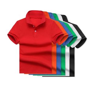 Stil sommarbarn pojkar polo t-shirts för barn bulk tomt polo t-shirts anpassade vanliga barn polo skjortor 240410