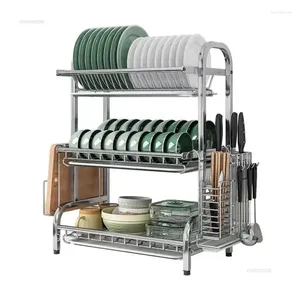 Kitchen Storage 304 Stainless Steel Drainboard Rack Tableware Acceesories Organizer Kitchenware Shelf C