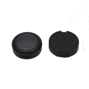 Storage Bottles 50pcs 36mm Matte Black Blusher Lipstick Case Clear Skylight Lid Empty Round Plastic Makeup Containers Eye Shadow Powder Box