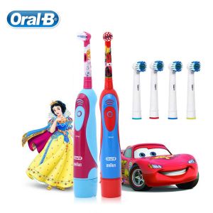 Heads Oral B Electric Toothbrush for Kid Soft Bristle Protect Gum Clean Teeth Brush Battery Powered Brush Waterproof for Child 3+