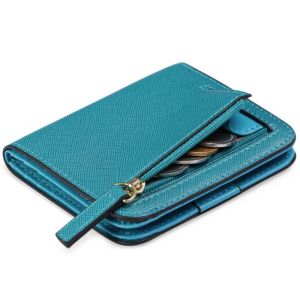 Portafogli nuove donne rfid bloccanti piccoli compatti bifold a croce in pelle portafoglio tasche la donna mini borsetta con cerniera