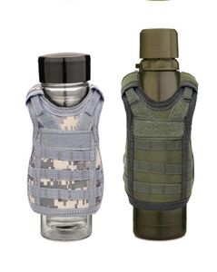 Dryck Koozie Vest Handle Military Molle Mini Beer Cover Vest Cooler Hylsa Justerbara axelband Ölskydd Bar Party Dec3833524