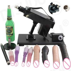 DTSUDU 3XLR Macchina sexy con attaccamento di dildo per donne e prodotti telescopici di masturbazione automatica