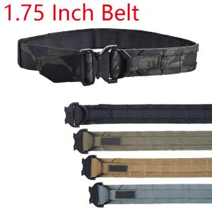 Пояс тактические боевые пояса военный Airsoft Molle Belt Gear Army Army Съемка быстрого выпуска Double Layer Rifts 1,75 дюйма