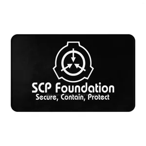 Halılar SCP Foundation 3D Yumuşak Slip Slip Mat Halı Halı Ayak Pedi Organizasyonu Güvenli Koruma Logo Geek Bilim