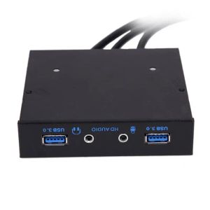 Carte da 3,5 pollici da 20pin a 2 USB 3.0 USB2.0 Porta Hub + PC AUDIO HD PACCHIO FLIPPY ESPANSIONE RACCHE