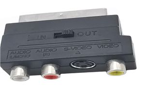 Adattatore Scart AV Blocco a 3 Svideo composito Phono RCA con interruttore INOUT per TV DVD VCR4190898