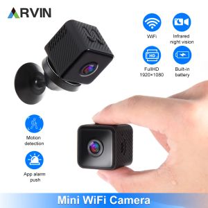 Kameras Arvin Wireless Kamera Mini -Kameras WiFi HD 1080p Home Camera Nachtsicht Bewegung Erkennung Video Rekorder Camcorder