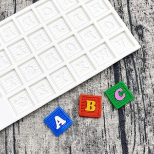 Bakformar alfabet bokstav silikon sockerrik mögel hartsverktyg cupcake fondant kakedekoration