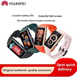 Pulseiras banda huawei 6 oxigênio no sangue Sleep Sports Sports Smart Bracelet Monitoramento portátil 2 semanas Nova versão chinesa sem caixa