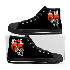 Lässige Schuhe Judo Aikido Taekwondo High Top Sneakers Herren Frauen Teenager Qualität Leinwand Sneaker -Paar Schuh Mitte gemacht