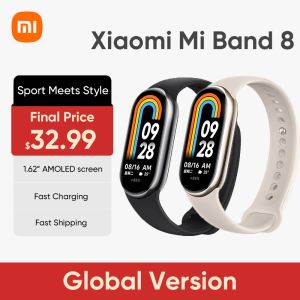 Opaski na rękę globalną wersję Xiaomi Mi Band 8 Blood Oxygen 1.62 '' AMOLED Fitness Smart Branslet Bracelet Long Bateria Life 150+ Trasy Smart Band