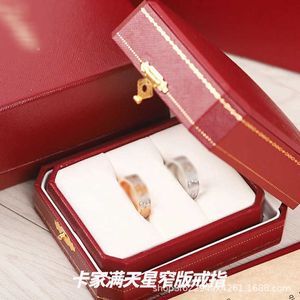 Designer Fashion Carter Classicarter Ring 925 Sterling Silver Luxury High Grade Wide Edition Full Diamond Single Par Female Gift