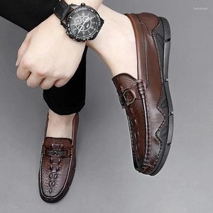 Casual Shoes Men's Breathable Loafers Soft Leather Non Slip Driving Footwear Men Business Luxury On