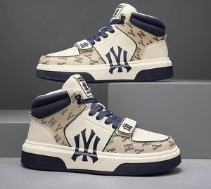 Casual Men Fashion Royal Haftery w stylu haftu impreza sukienki ślubne Buty Designer oddychający trampki biegowe High Top Buty 5