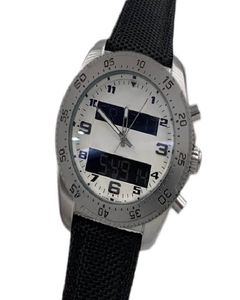 Men S Luxury Wristwatch Professional Mens Designer Relógios Dual Hora Watch Ponteiro Eletrônico Display Montre de Luxe Wristwat5770908