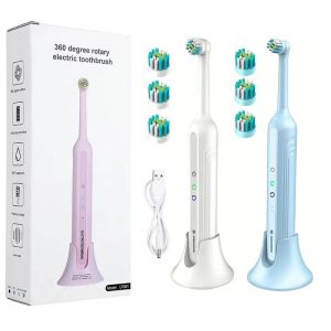 toothbrush Electric Rotating Toothbrush Ultrasonic Tooth Brushes Rechargeable Automatic Sonic Rotary Powered Toothbrush with 3 Brush Heads