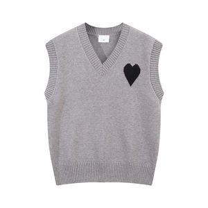 Y2K women's casual V-neck vest 2024 autumn and winter solid color knitted women's sleeveless vest sweater amis new wool knitted trend loose vest