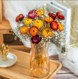 Kwiaty dekoracyjne 20pcs naturalne suszone bukiety sztuczne słoneczniki stokrotki kwiatowe