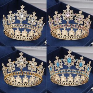 King Royal Wedding Crown Bride Tiaras and Crowns Queen Capelli Crystal Diadem Diadem PROMPETTO CONSETRI Accessorio per la testa T200108 S