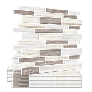 5blätter schälen und kleben 3D Tapete Starke Haftung Holzpatern Wandkleber für Küchenbacksplash 240415