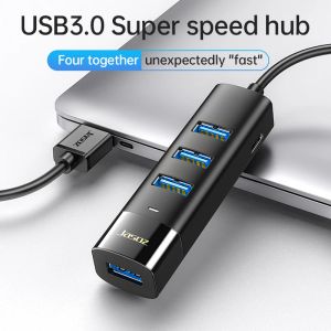 Hubs Jasoz USB Hub 3.0 Hub 4 i 1 USB -splitter med typ C -laddningskraft för Lenovo MacBook Pro Surface MateBook PC USB Expansion Port