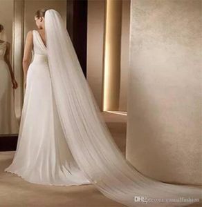 Acessórios para noivas de casamento de marfim branco Véu de noiva de 3m de comprimento Véu de casamento Tulle Catedral Length Wedding Bridal Véils com Comb4270958