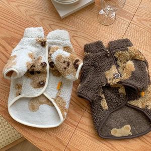 Odzież dla psów zima pensa ubrania ubrania urocze niedźwiedź płaszcza bawełny ciepły szczeniak na mały sweter francuski Chihuahua Yorkshire