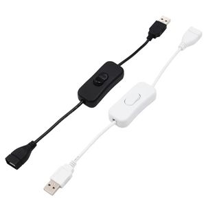 2024 NYA ESCAM 28CM USB -kabel med omkopplare på/av kabelförlängning Växla för USB -lampa USB -fläktförsörjningslinje Hållbar varm försäljning Adapterusb