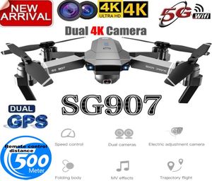 2019 Nuovo GPS drone SG907 con angolare a doppia fotocamera HD 4K antishike wifi fpv rc quadrifullowcopter professionista drones3713105