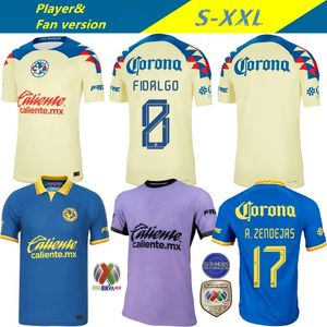 23 24 America Club Soccer Jerseys Liga MX Henry J.Quinones D.Valdes 3rd A.Zendejas Fidalgo 2023 2024 Home Away Away Maillot Fãs de Maillot Slim Adult Short Sleeve Futebol Shirts