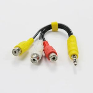 1PCS 3,5 mm 28cm de cabo de cabo de áudio Plugue para 3 plugues RCA Male para masculino/masculino para 3rca Feminino Audio ADAPTOR ADAPTOR CABO