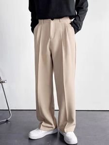 Light mature style autumn and winter mens wide cut drape straight leg pants 240421