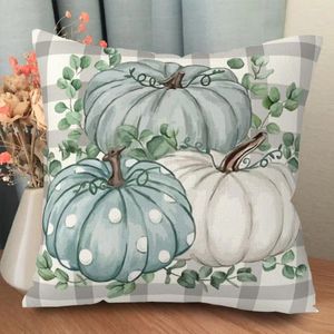 Pillow Hand Washable Fabric Elegant Coordinated Fall Covers Hidden Zipper Closure Linen Alphabet Pumpkin Car Design For Autumn
