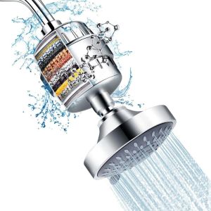 Oczyszczacze Uniwersalne 15 etapu 1/2 'filtra prysznicowa o wysokiej wydajności Oczyszczacz wody w łazience Usuń chlor i fluorkowy zmiękczarka wody