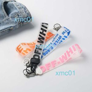 Offs Jelly Lettering Stampato Electroplated Zackpack Ow Pendant Mens e Womens Key Chain CHS2