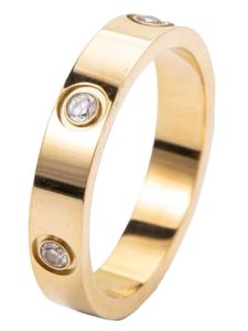 Designer Populära 18K Gold Diamond Ring Pure Silver Carter Light Luxury och high-end Feeling Non Fading Par 999