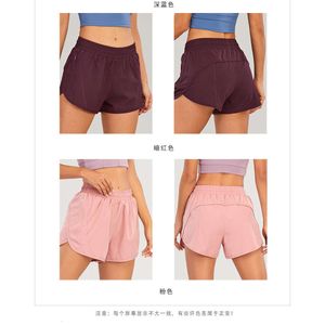 Yoga Womens Shorts Outfits With Exercise Fitness Wear Short Pants Girls Running Elastic Pants Sportswear Pockets High Quality 314 696