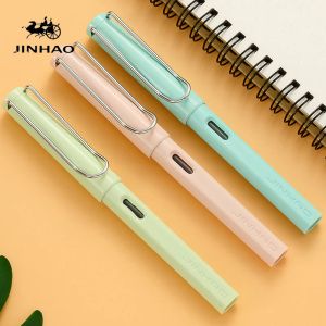 Ручки 10 шт./Лот Jinhao 619 Классический пластиковый фонтайн ручка Mint Green Pink Blue Macaron Color 0,38 мм каллиграфии чернильные ручки.