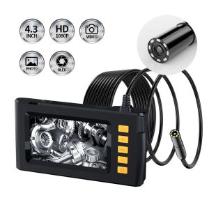 Kamery pojedynczy podwójny soczewki Industrialny Endoskop 1080p cyfrowy borescope 8mm IP67 Wodoodporny kamera kanalizacyjna z regulacją LED 4,3 