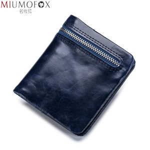 Wallets 2023 Mini Purse Men and Women Genuine Leather Ultrathin Soft Leather Wallet First Layer Leather Wallet Short Zipper Coin Pocket