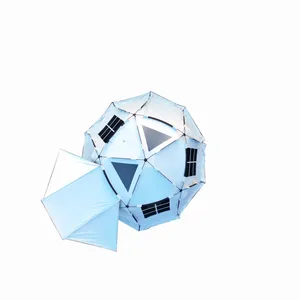 Tält och skyddsrummet STORT SPACE 4,5 m kupoltält i svart vit halvboll för utomhus